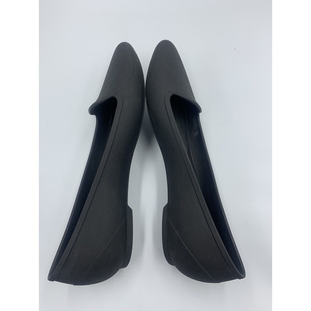 CROCS Eve Iconic ballet flats comfort pointed toe Slip on Black Women's 11 - Picture 4 of 8